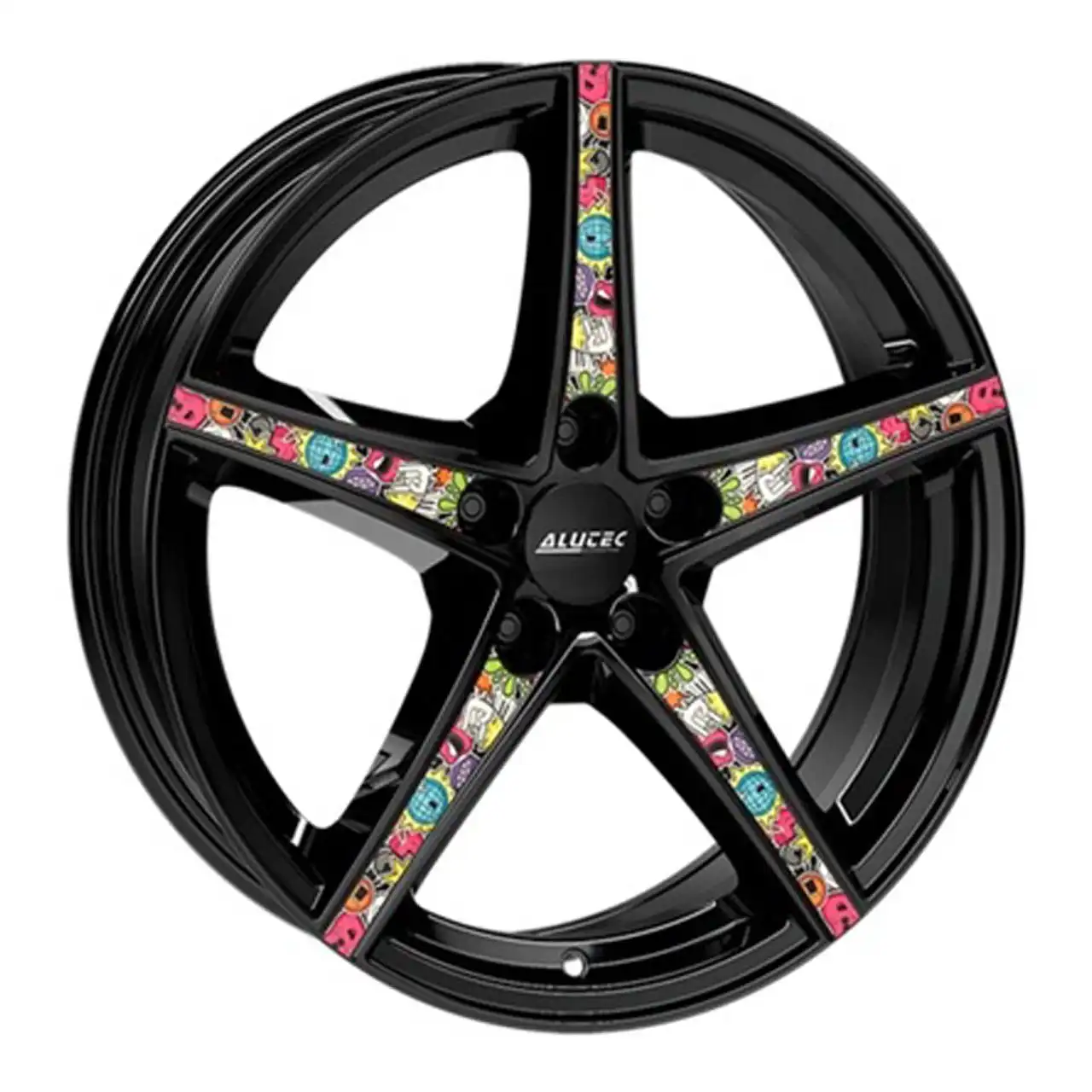ALUTEC RAPTR diamantschwarz mit Stickerbomb 8.0Jx18 5x114.3 ET45
