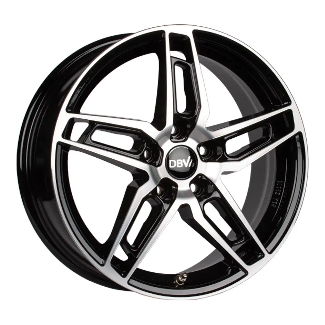 DBV 5DS 005 schwarz glänzend frontpoliert 6.5Jx16 5x114.3 ET48