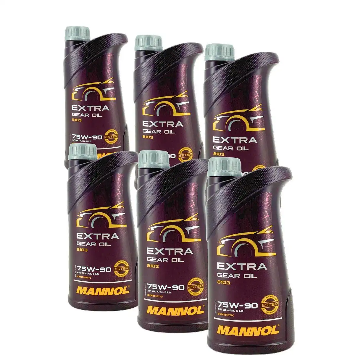 Mannol Extra Gear Oil Getriebeöl 75W-90 GL-4/GL-5 LS 6x1 Liter