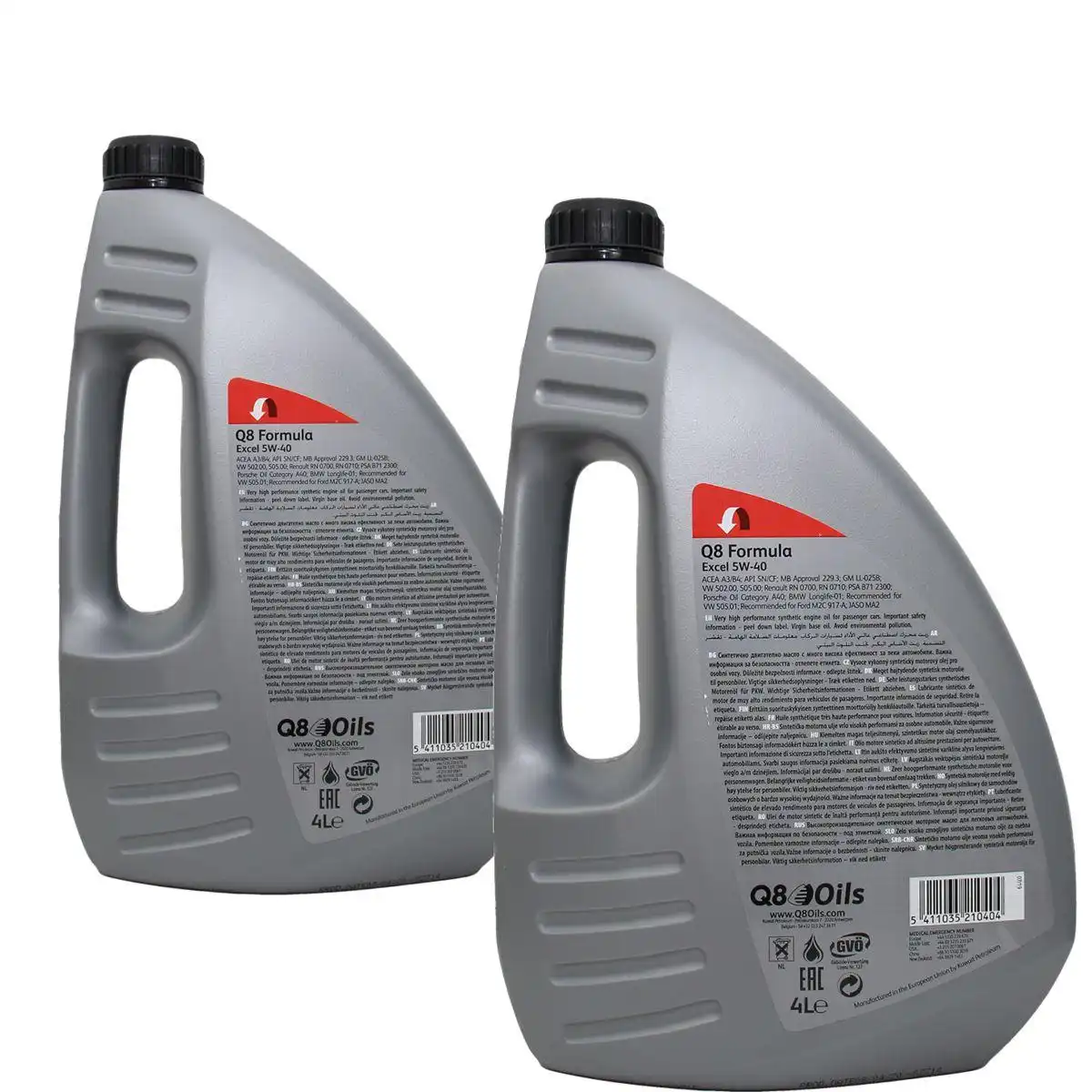 Q8 Formula Excel 5W-40 2x4 Liter