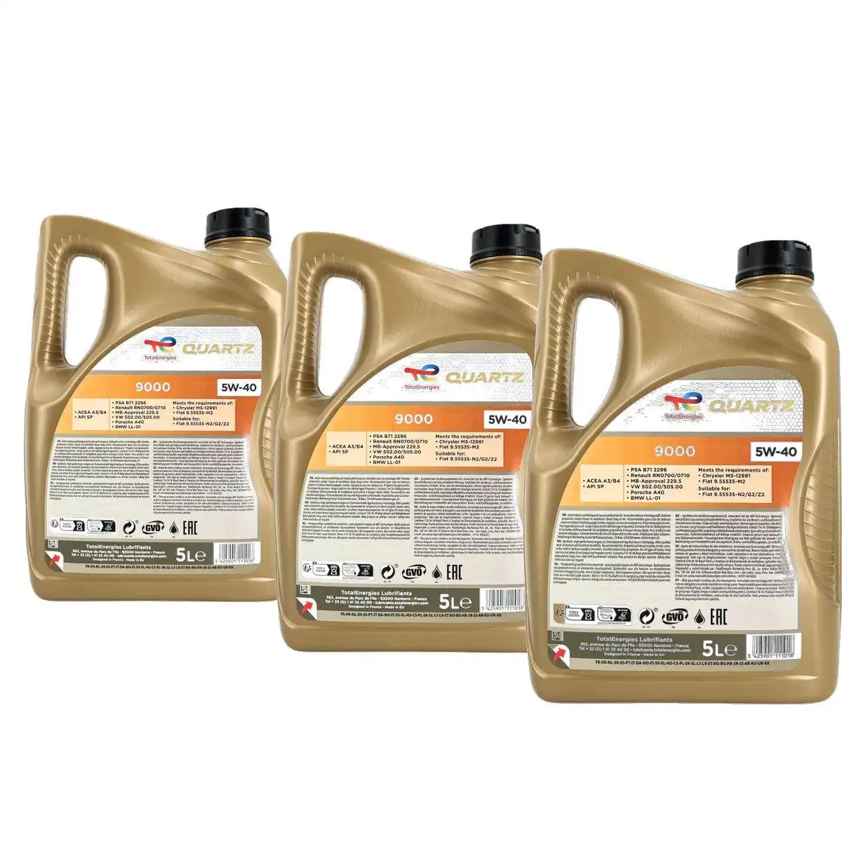 Total Quartz 9000 Energy 5W-40 3x5 Liter