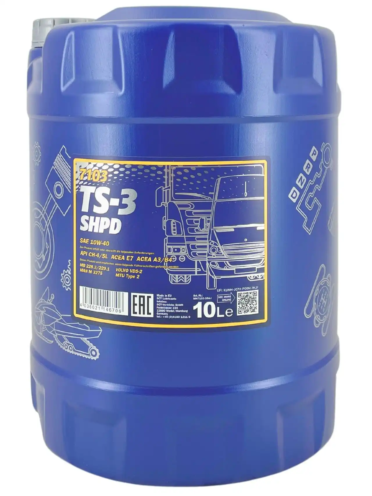 Mannol TS-3 SHPD 10W-40 10 Liter