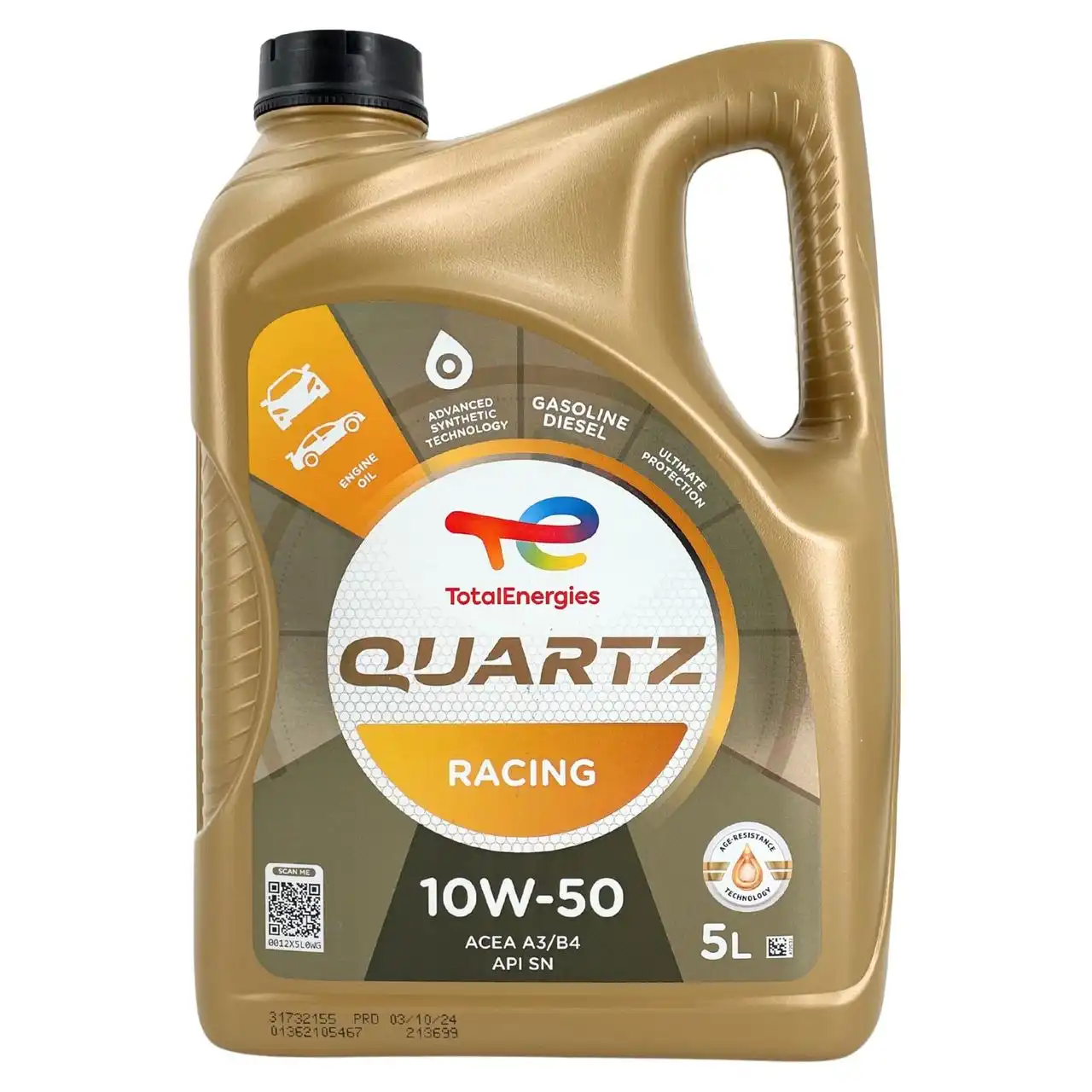Total Quartz Racing 10W-50 5 Liter