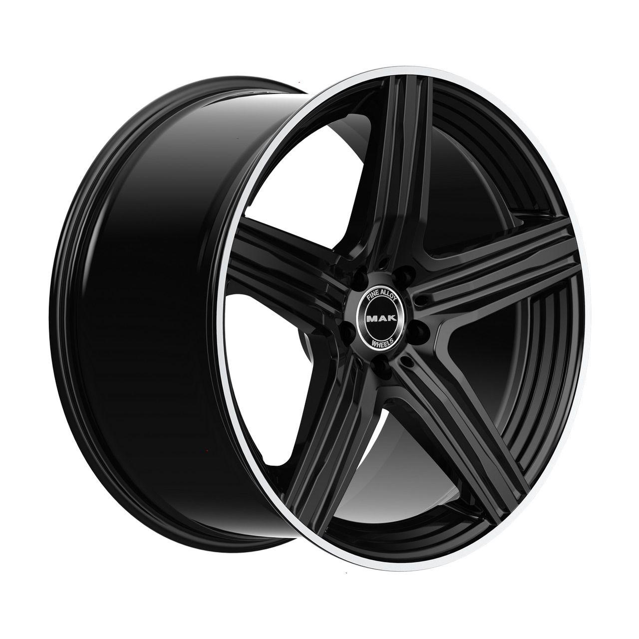 MAK LEWIS gloss black mirror ring 9.0Jx19 5x112 ET30