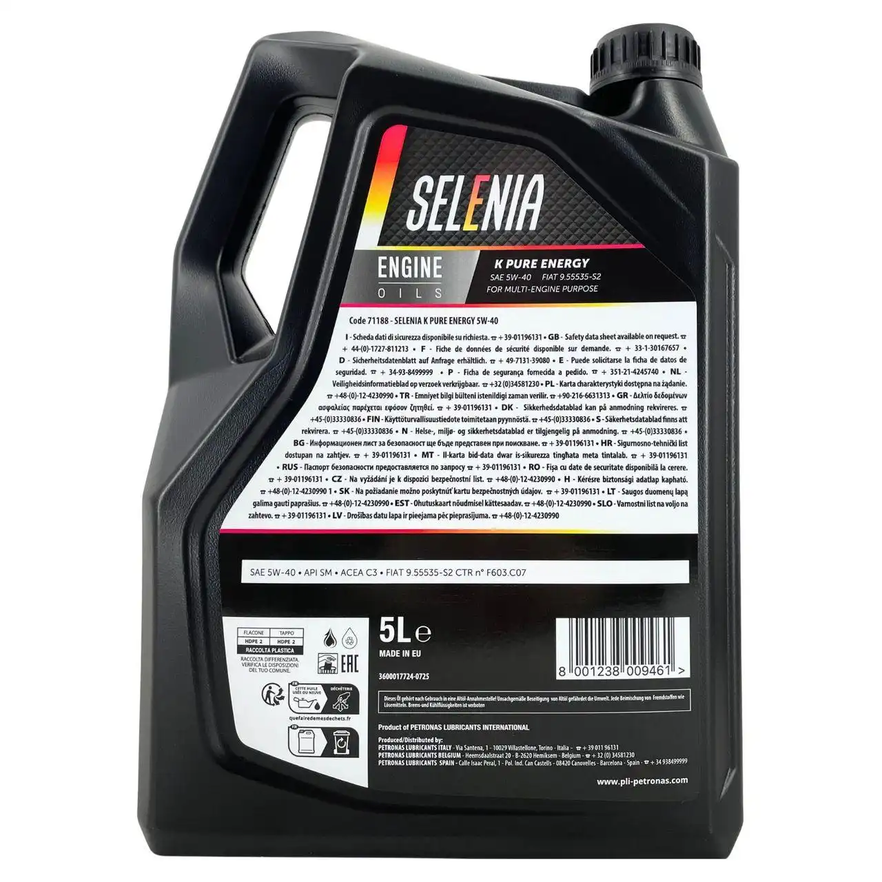 EOL! Selenia K Pure Energy 5W-40 5 Liter