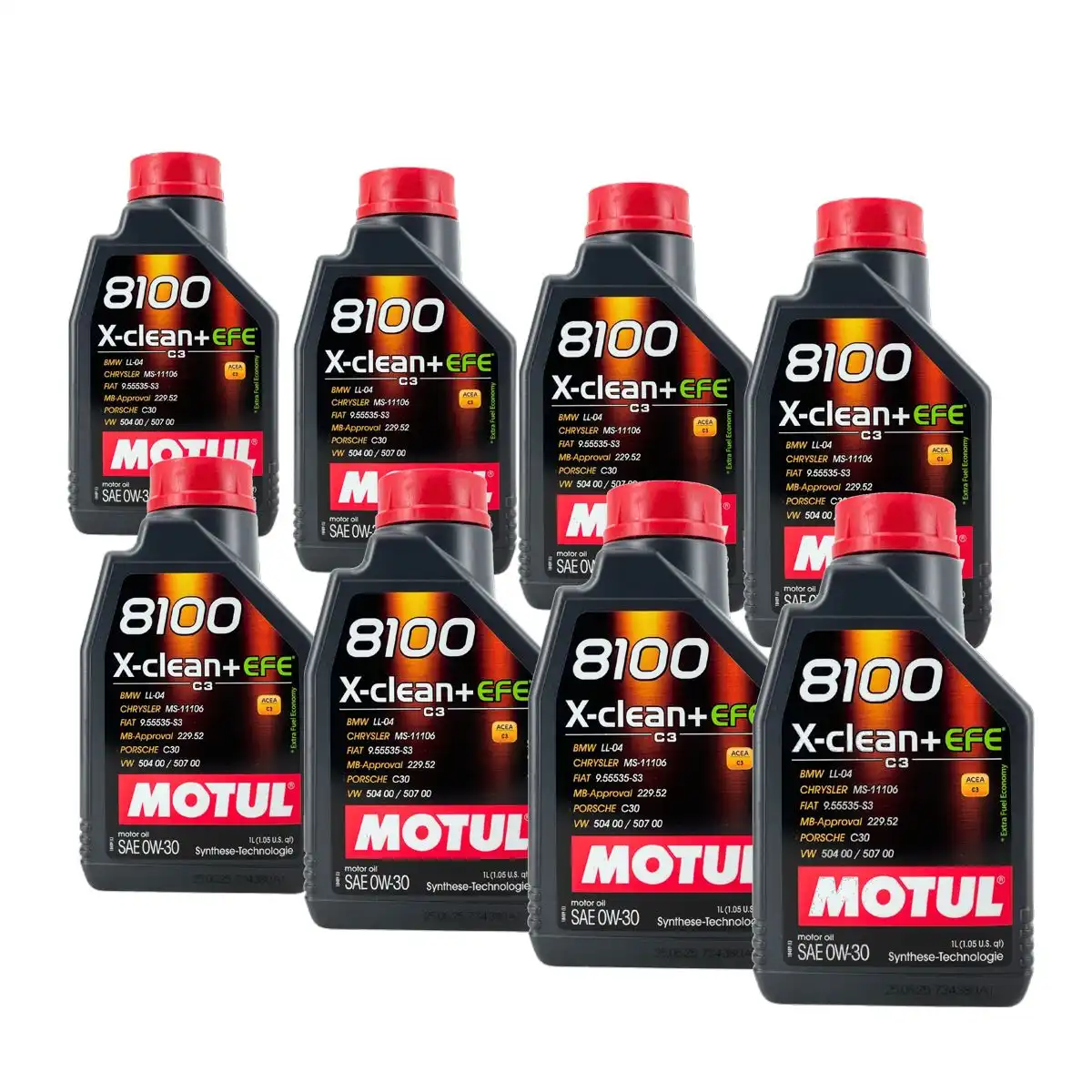 Motul 8100 X-Clean + EFE 0W-30 8x1 Liter