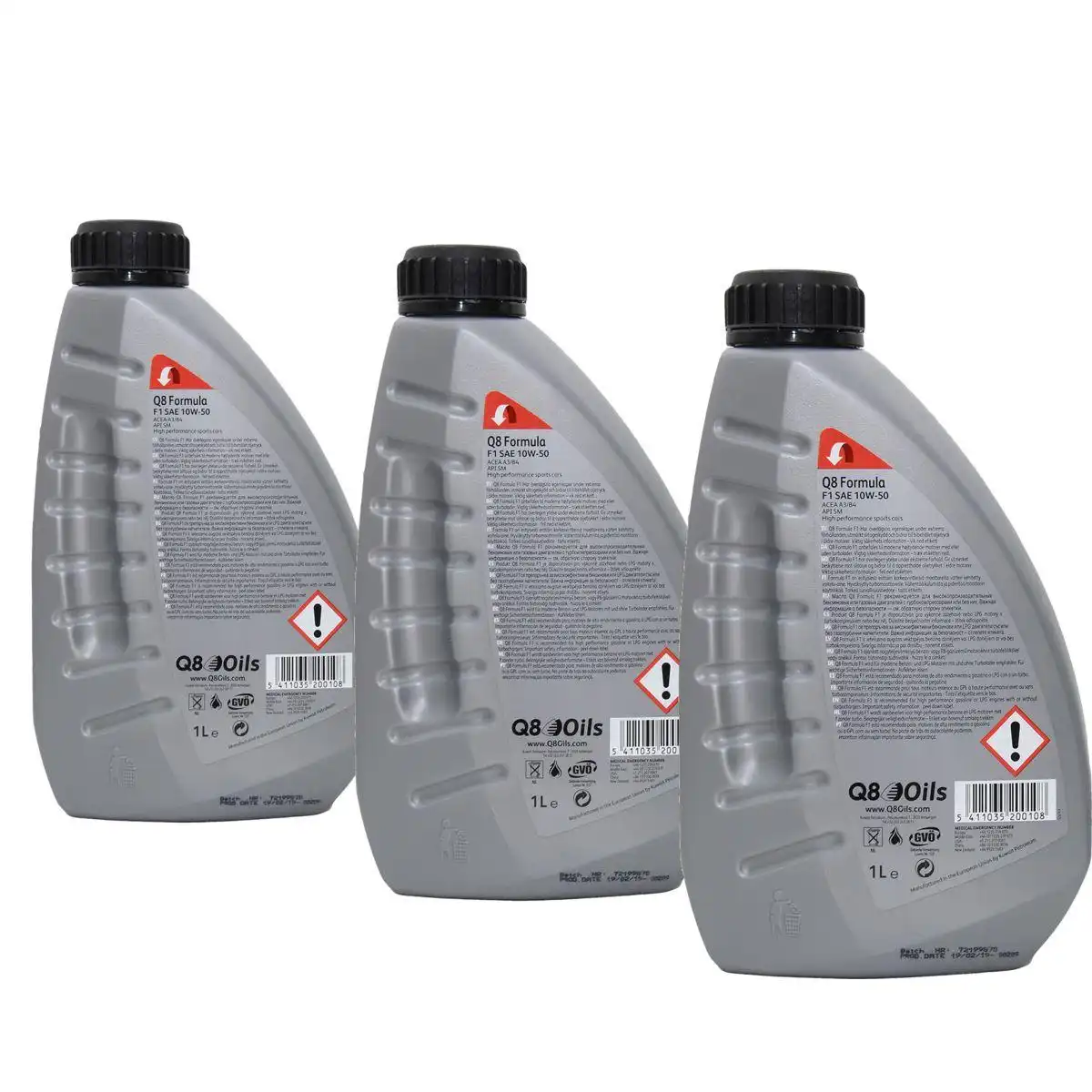 Q8 Formula F1 10W-50 3x1 Liter