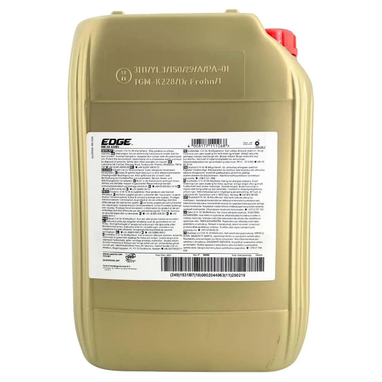 Castrol Edge 0W-30 A5/B5 20 Liter
