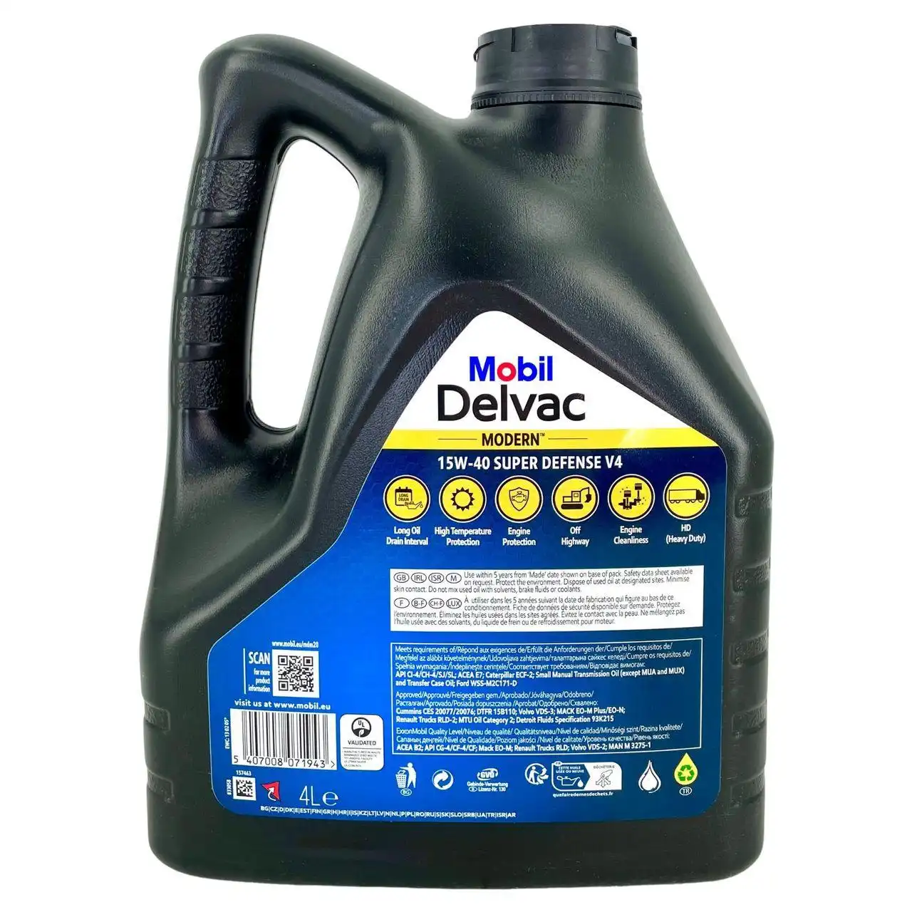 Mobil Delvac Modern MX 15W-40 Super Defense V4 4 Liter