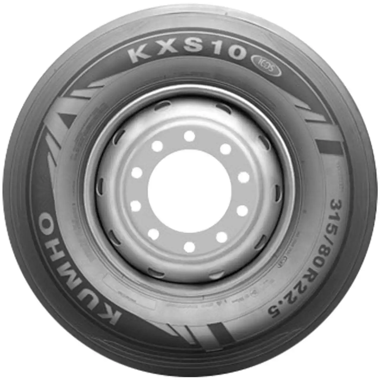 KUMHO 355/50 R 22.5 TL 156K KXS10 18PR M+S 3PMSF LRH (KOR)