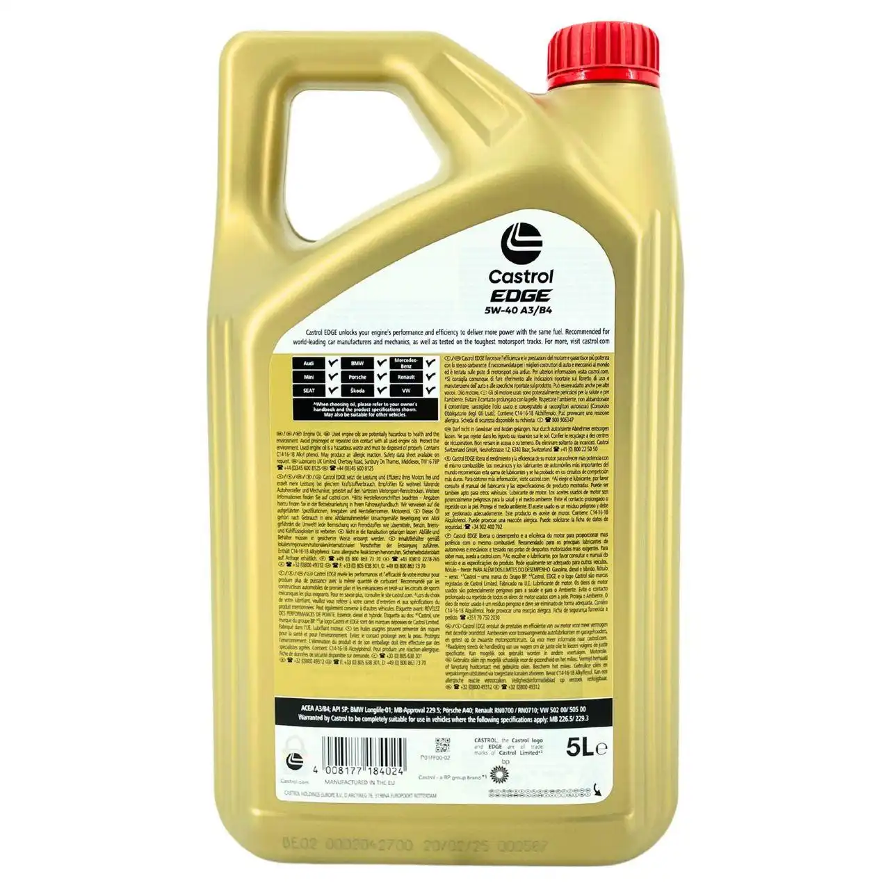 Castrol Edge 5W-40 A3/B4 5 Liter