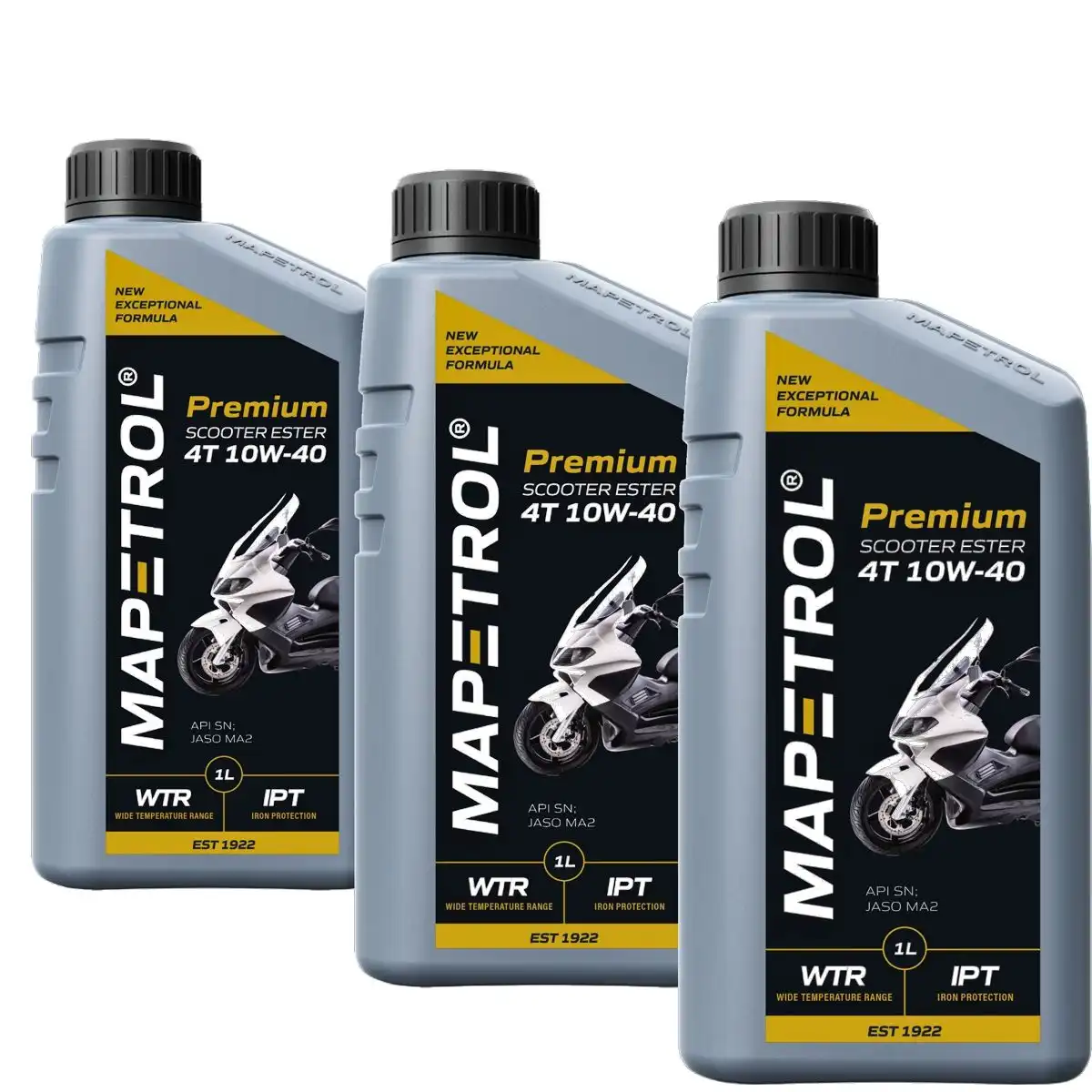 Mapetrol Premium Scooter Ester 4T 10W-40 3x1 Liter