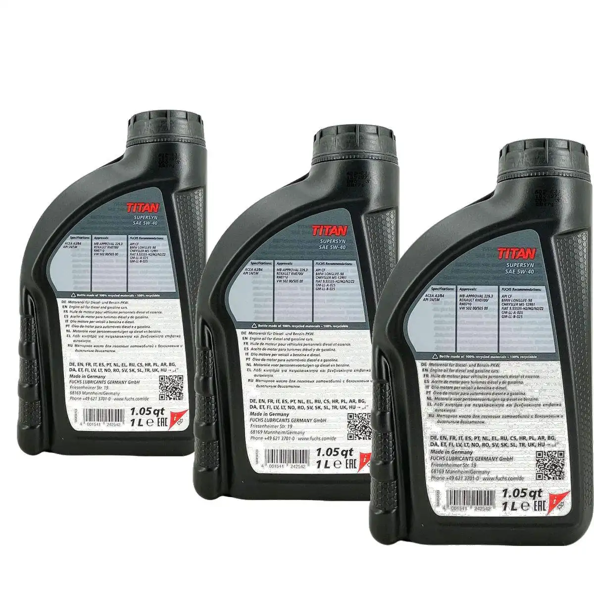 Fuchs Titan Supersyn 5W-40 3x1 Liter