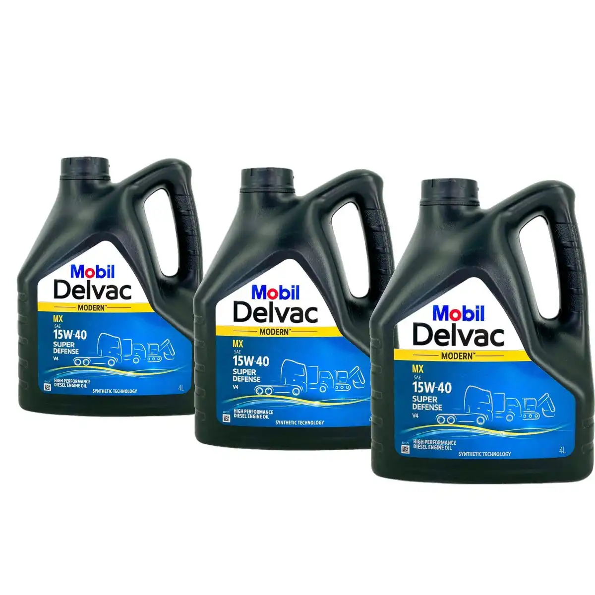 Mobil Delvac Modern MX 15W-40 Super Defense V4 3x4 Liter