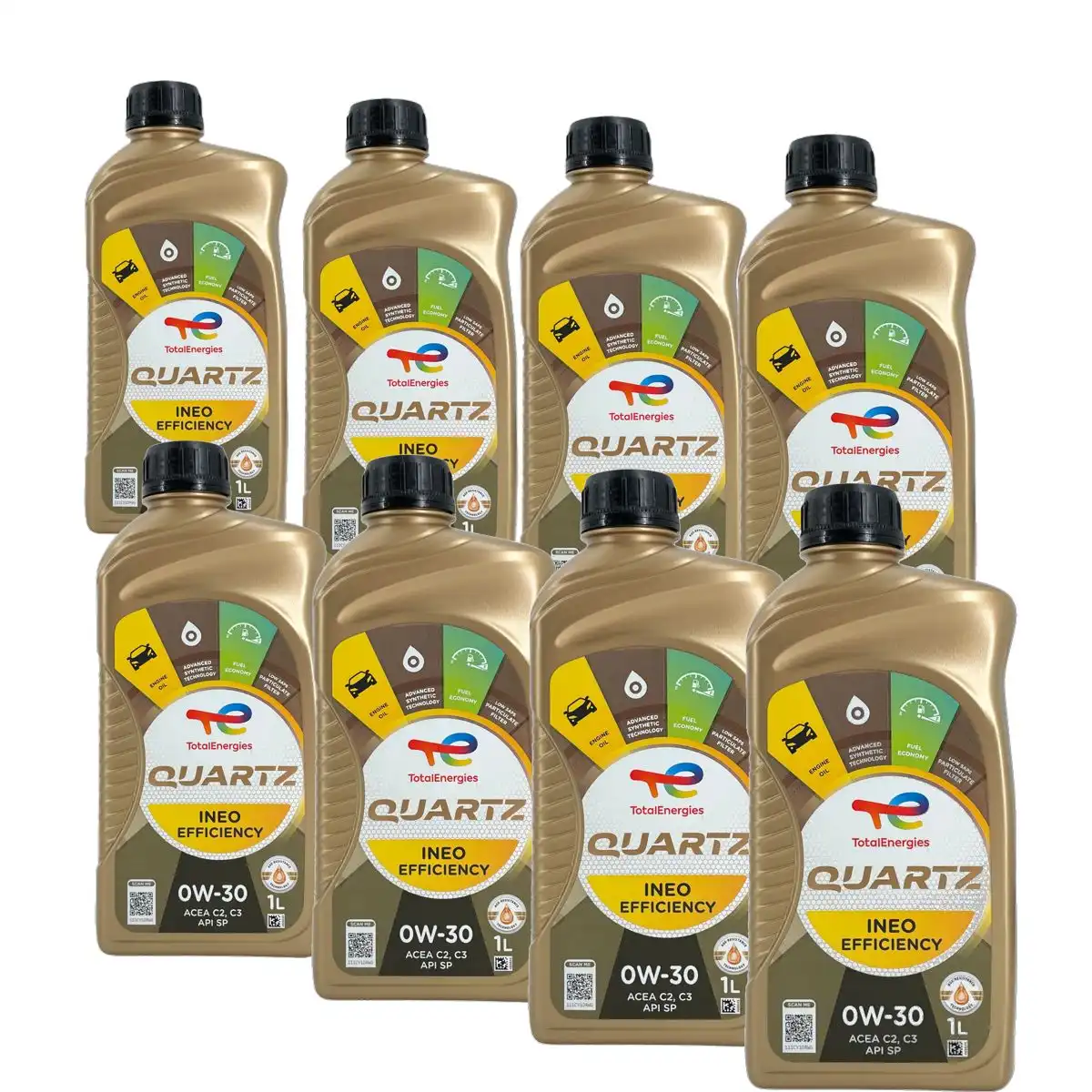 Total Quartz Ineo Efficiency 0W-30 8x1 Liter